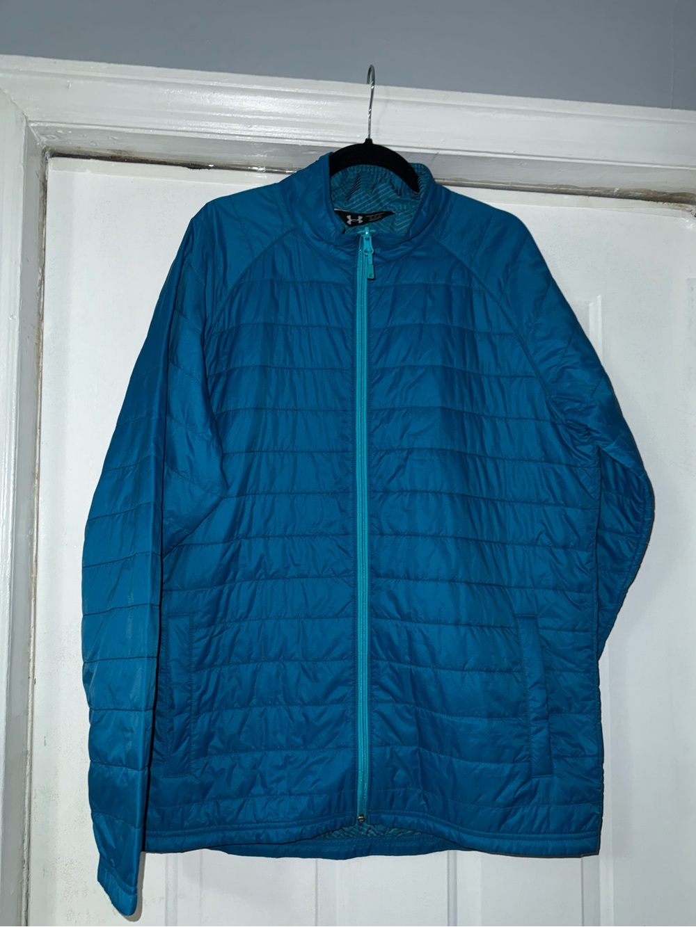 Under Armour ColdGear Infrared Quilted Full Zip Jacket Blue Women’s 2XL - Picture 3 of 13